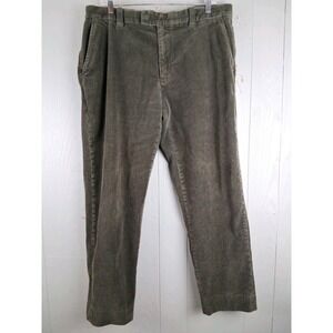Brooks Brothers Milano Corduroy‎ Pants Mens 38/32 Green Casual Office Grunge